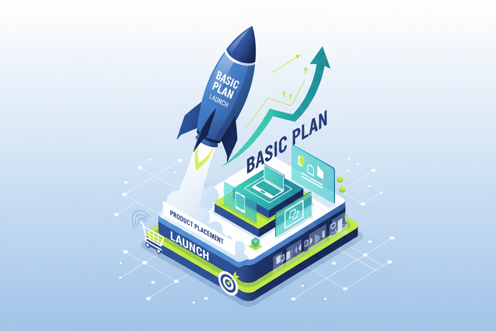 Plan Basic entre en marche pour placement produit