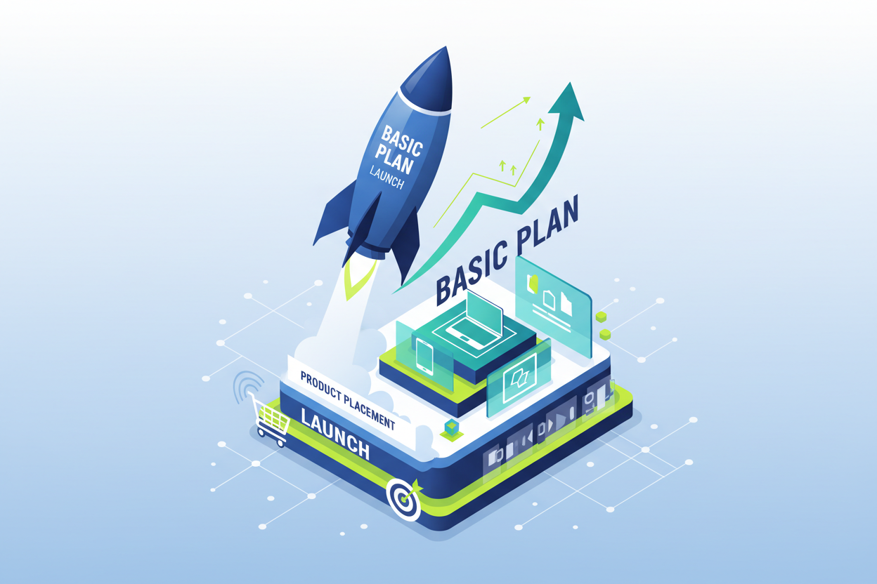 Plan Basic entre en marche pour placement produit